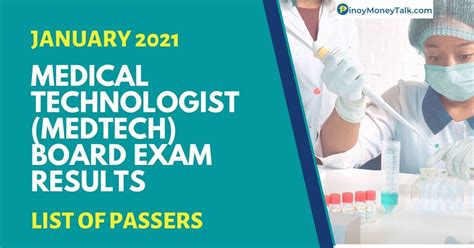 medtech exam results